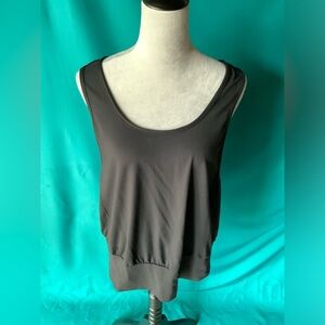 Fit4U Innovated Easy Black Size L RELAXED Fit Tank Top with Scooped Neckline EUC